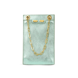 Catherine Cellphone Pouch in Metallic Mint